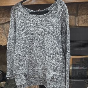 Celine Black and Gray Crew Neck Sweater